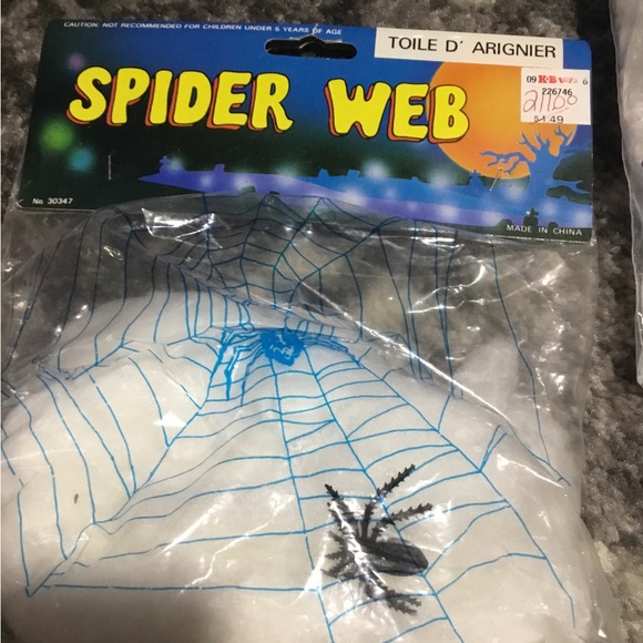 Halloween spiders and webs decorations lot - Picture 4 of 10